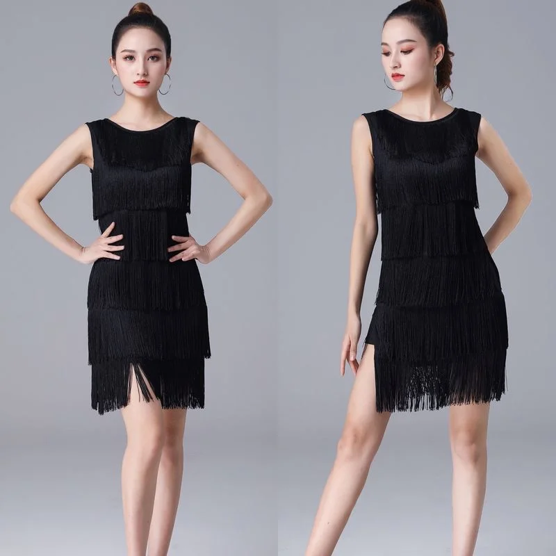 

Fashion Woman White Latin Dance Dresses Standard Ballroom Dancing Training Costumes Dress Salsa Dance Dresses 2023