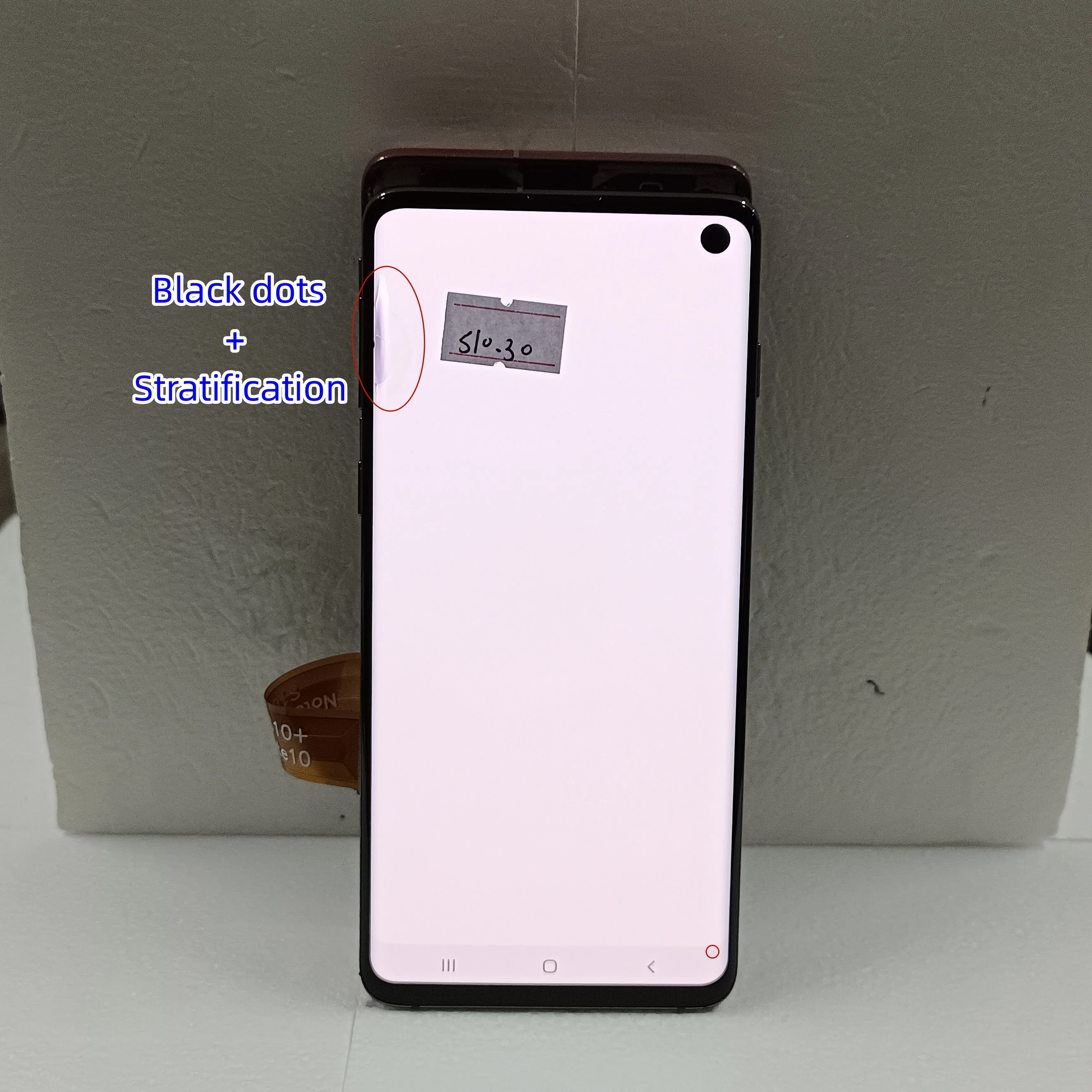 

ЖК-дисплей AMOLED 6,1 дюйма для Samsung Galaxy S10 G973f/ds G973u G973, цифровой преобразователь сенсорного экрана в сборе с черными точками