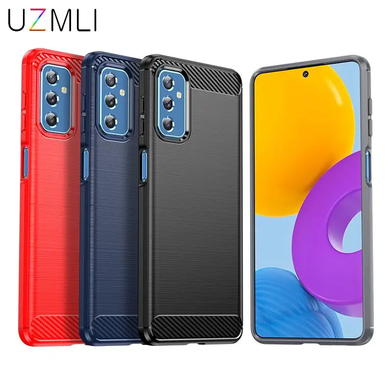 Carbon Fiber Softness Case For Samsung Galaxy M52 5g Antiknock Bumper