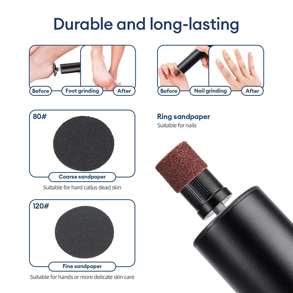 USB Electric Dead Skin Pedicure Automatic Foot Grinder Foot Callus Remover Foot Care File Heels 6 Gear Speed Electric Foot Grind