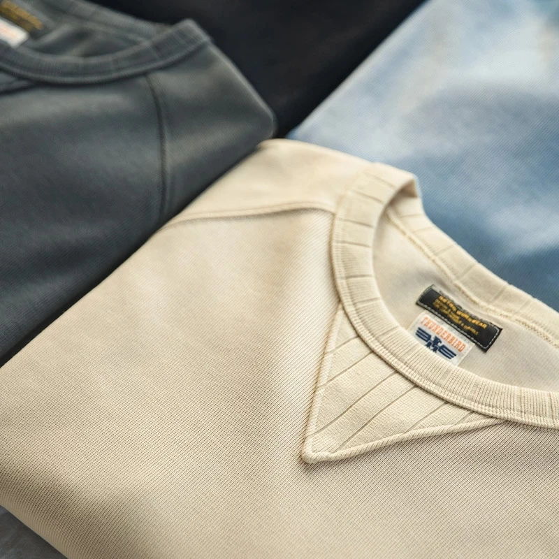 Men Vintage Hoodies Sweatshirt Oversize Loose Cotton Solid Thicken Warm Casual Knitting Hoodied Clothes