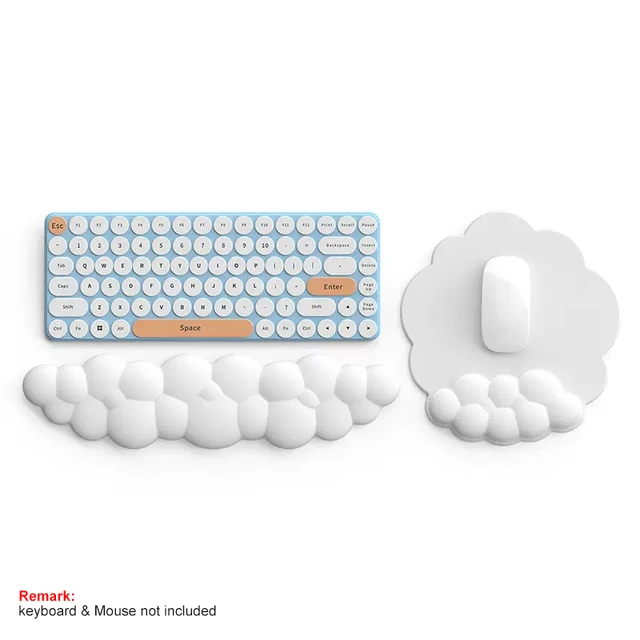 Descanso de Pulso de Teclado Ergonimic Mouse Pad Nuvem Mousepad Suporte de Escritório Descanso de Braço - Imagem 5