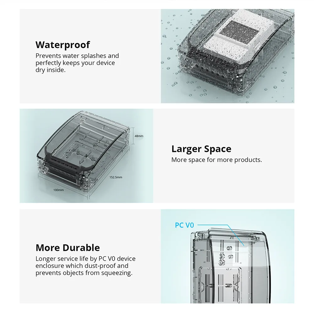 SONOFF 방수 박스 R2 IP65 방수, TH 엘리트 POW 엘리트 M5 TX Utilmate NSPanel Pro와 호환 가능한 넓은 공간