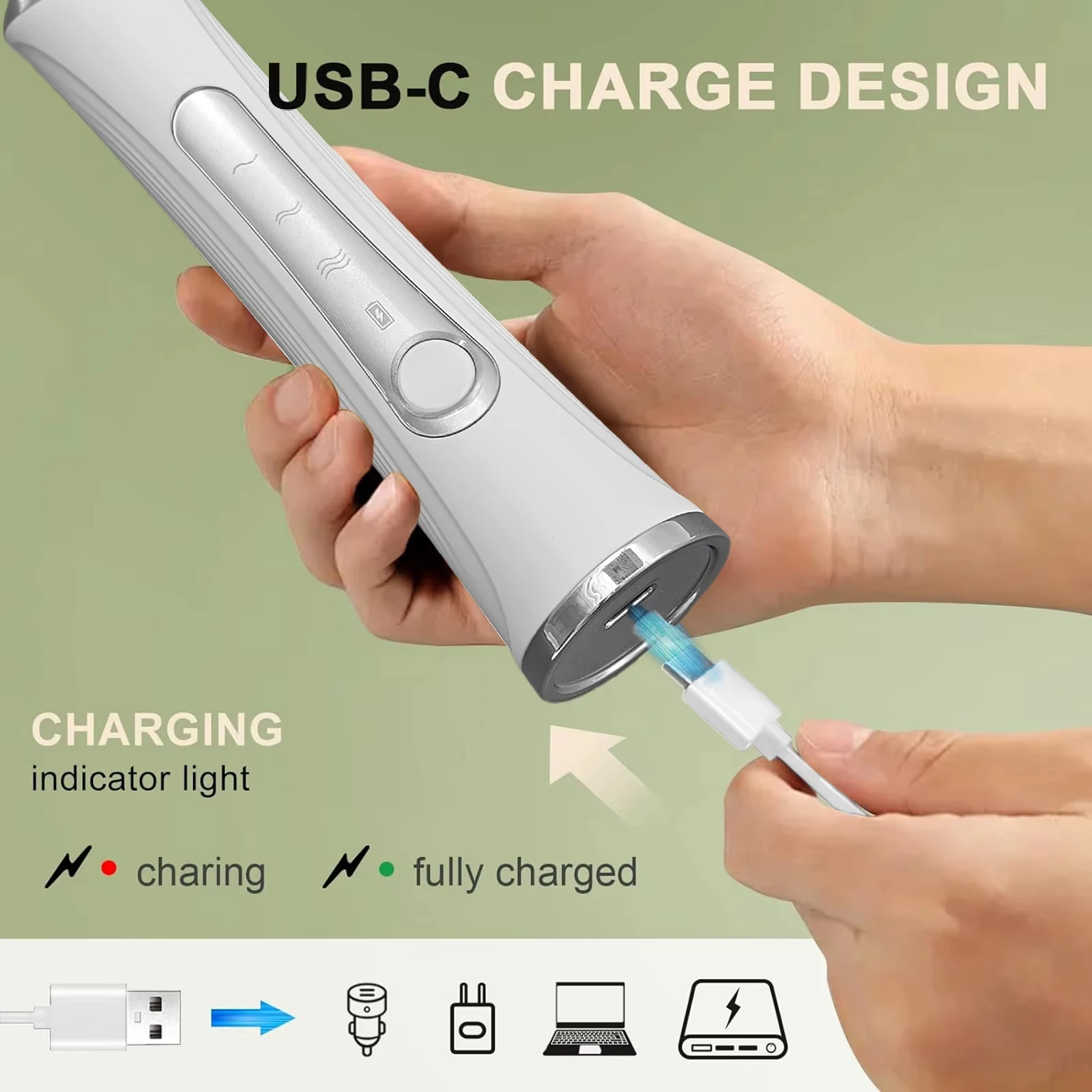 Electric double stick egg beater, milk frother, 3-speed rechargeable milk coffee mixer, handheld kitchen tool, cream frother 6