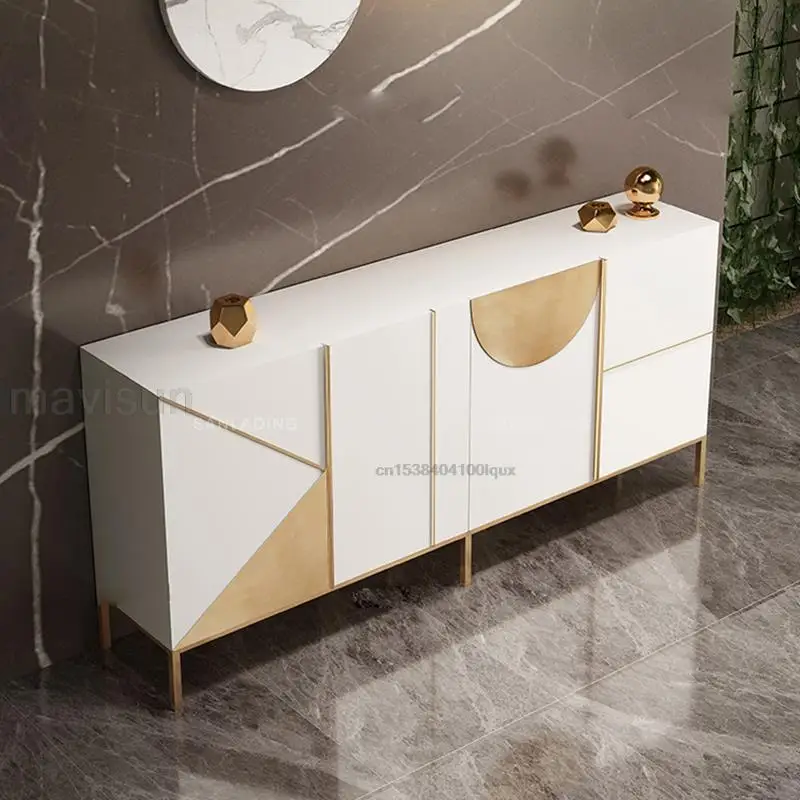 New Design Durable Floor Storage Cabinet Handle Solid Wood Sideboard Luxurious Console Table For Hallway In High Quality
