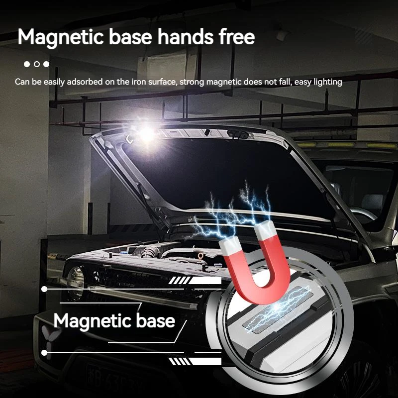 Portable Mini Keychain LED High Bright Flashlight Dual Light Source Outdoor Camping Fishing Multi-function Tool Torch Lamp