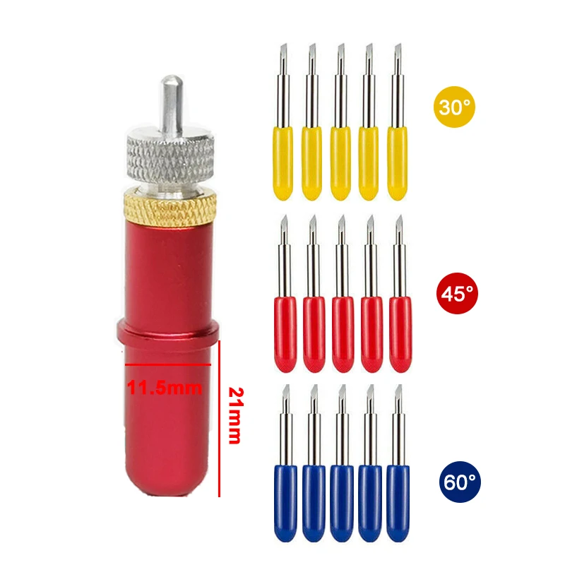 Mimaki Vinyl Cutter Blades - 1x Holder + 5x 45° Blades For Cutting Plotter