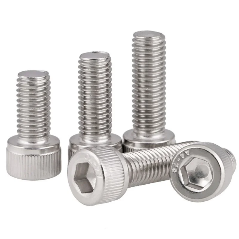 Hexagon Bolt Screw Hex Socket Cap Head Screw M1.4-M10 Stainless Steel Allen Bolt DIN912 10 pcs