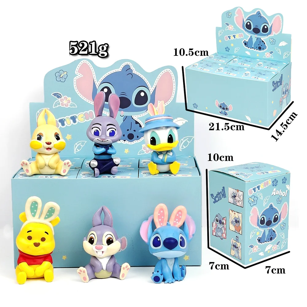 Disney Stitch Winnie the Pooh Donald Duck Series Surprise Blind Box Cute Cartoon Desktop Ornament Toy Gift Mystery Box Kawaii - Bilde 6
