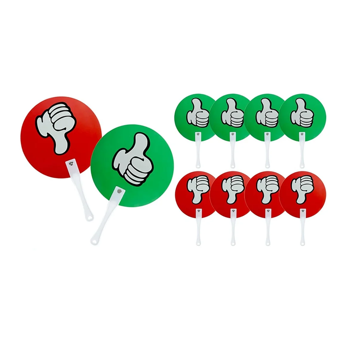 ABAC-10 Pack Thumb Thumbs Down Classroom Voting Paddles Small Group Classroom Supplies Teacher Supplies, Yes or No