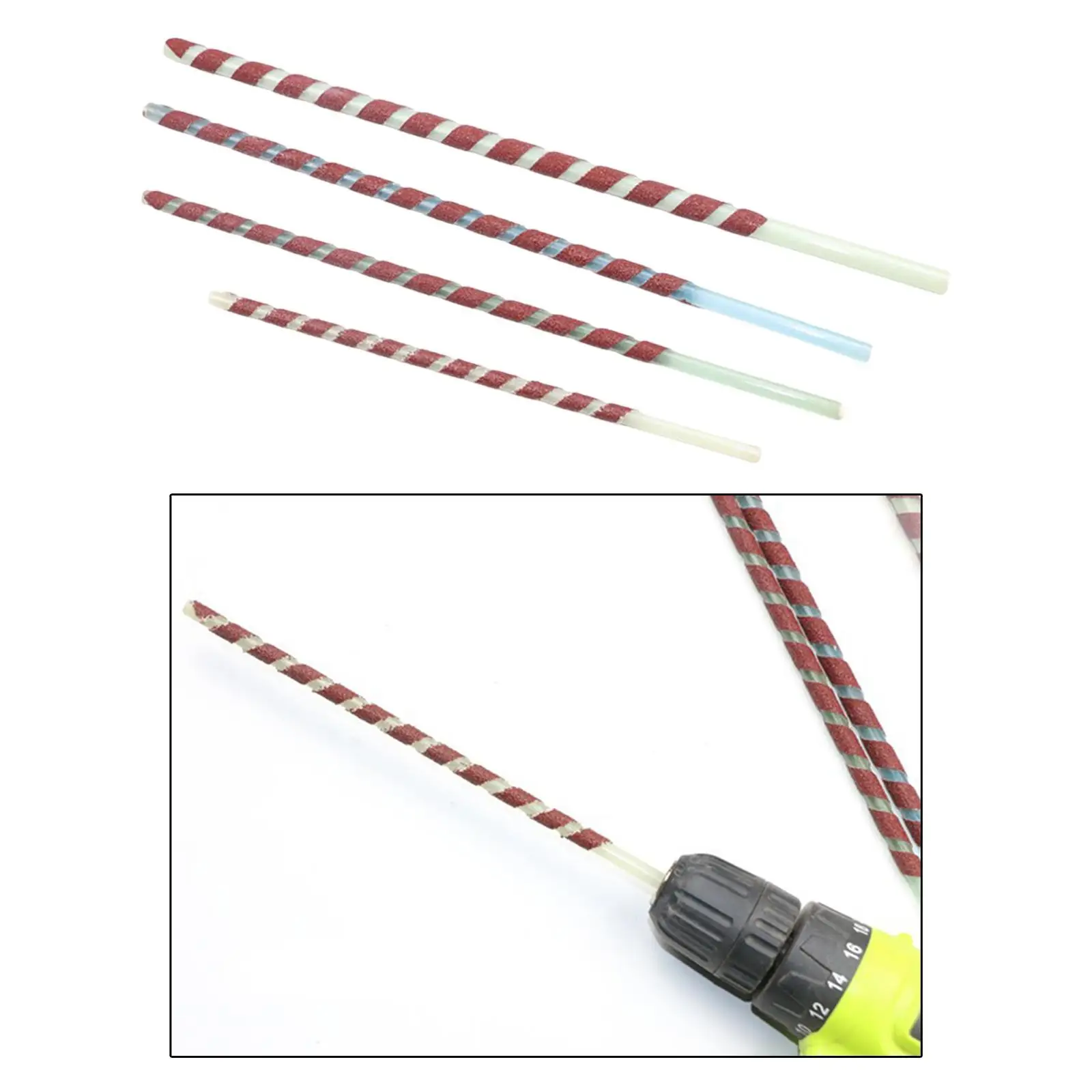 4x DIY Fishing Rod Building Tools 8/9/10/12mm Fishing Rod Grips Boring Tool Convenient EVA Cork Handle Reamer Tool Kit