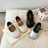 New Girls Leather Shoes Comfortable Children Lightweight Soft-sole Flat Shoes Spring Autumn Kids Princess Shoe Size 23-34 I01208 1