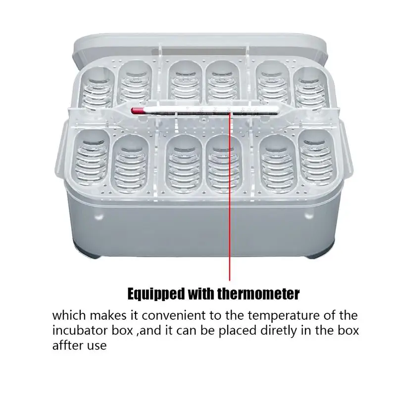 Small Reptile Breeding Box 12 Grids Professional Reptile Incubators Reptile Liz ard Incubation Box Hatchery Tools Suitable For 2