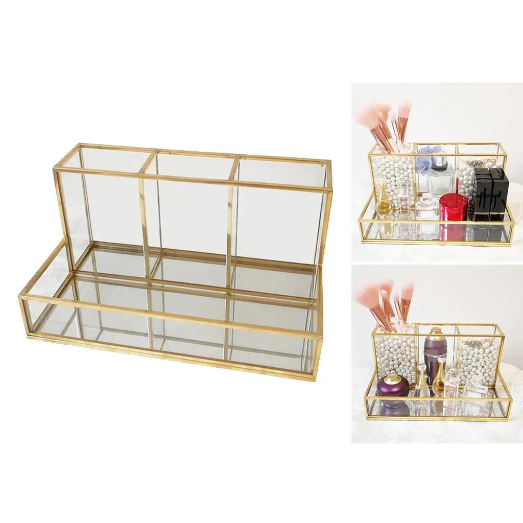 Makeup Storage Box Holder Table Organizer Cosmetic Desktop Makeup Tray