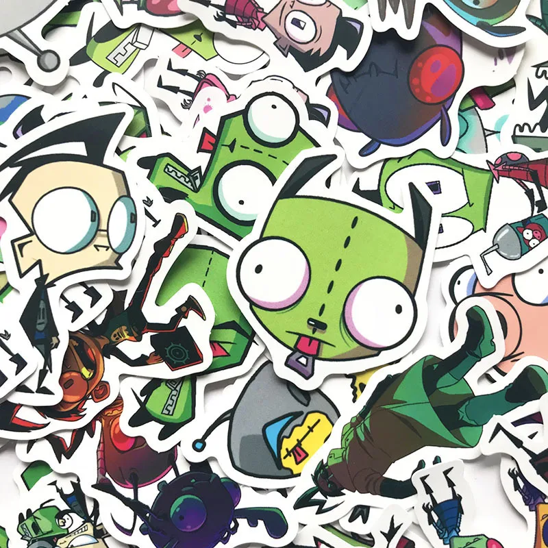 10/30/50 stücke Invaders Alien Invasion Wasser Flasche Wasserkocher Gläser Tassen Schreibwaren Box Computer Bleistift Fällen Skateboard Spielzeug – Detail 1