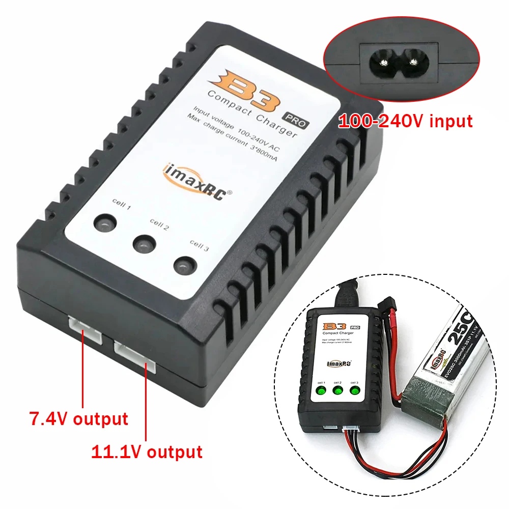 thumbnail image 2 of IMAX RC B3 Pro Compact Balance Charger For 2S 3S 7.4V 11.1V Lithium L 2 of 14