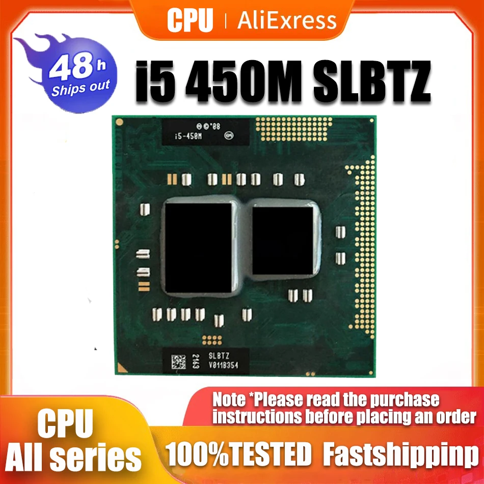 I5-450M I5 450M Slbtz 2.4 Ghz Processore Cpu Quad-Thread Dual-Core 3W 35W Socket G1 / Rpga988A