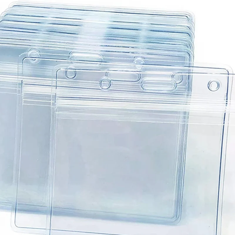 10PCs Transparent ID Card Holder Waterproof ID Card Holder Badge Sealed Document Protection School Supplies Nurse Accessories