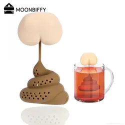 Tawny Butt Shape Creative Tea Filter White Elephant Interesting Silicone Tea Maker Silicone Teapot Filter Poop Tea Filter Gift