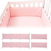 Ensemble de couverture de Rail de berceau de couleur unie, doublure de lit de bébé, protection de lit de berceau, cadeau pour nouveau-né, décoration de literie 2