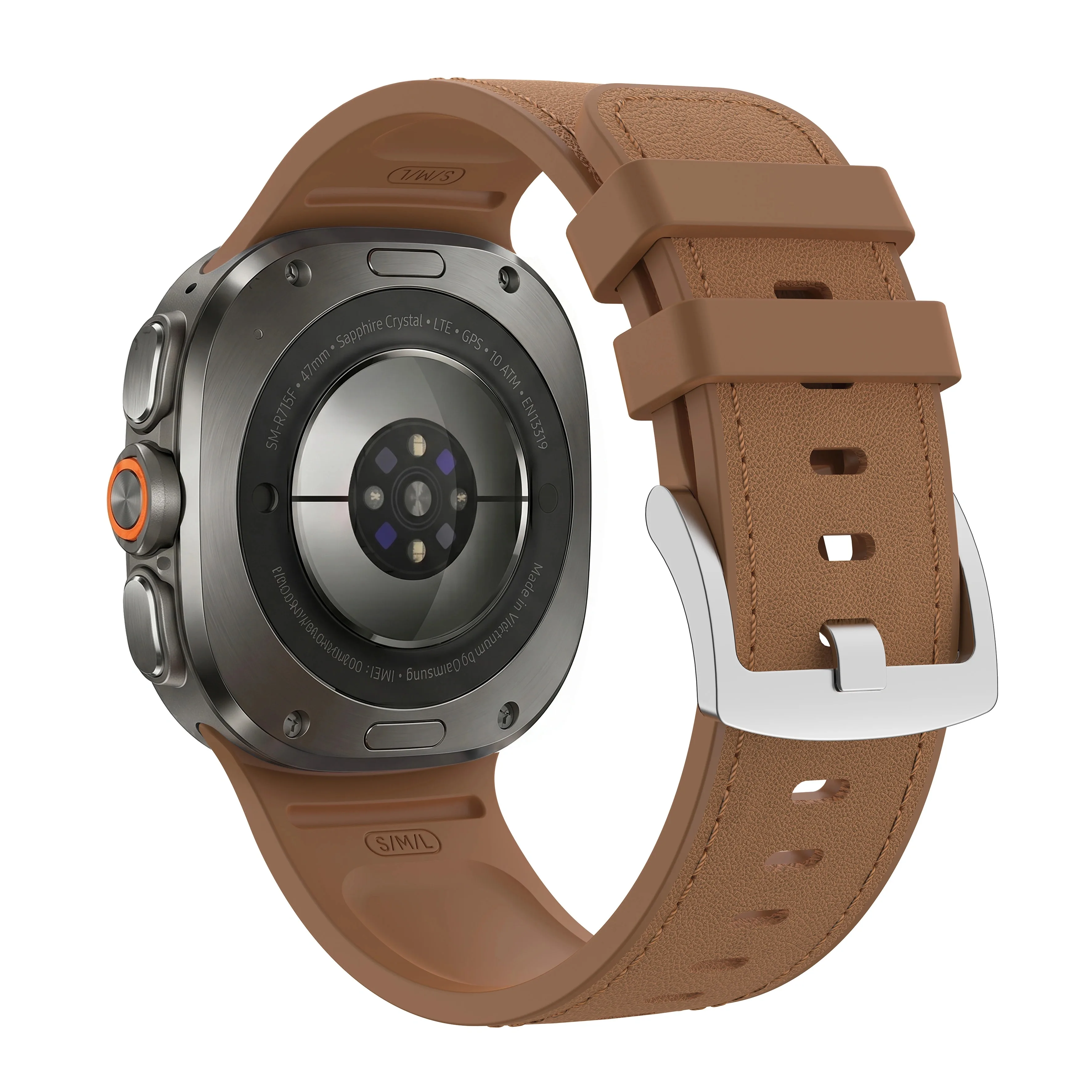 Premium Leather Silicone Sports Wristband Bracelet - Unisex Watch Straps