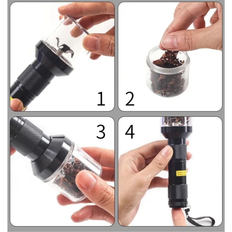Herb Grinder Smoking Accessories Tobacco Smoking Accessories Tobacco Grinder Electric Grass Grinder USB Typr-cable Plastic Material Tobacco Mill Dry Herb Herbal Crusher For Smoking Accessories