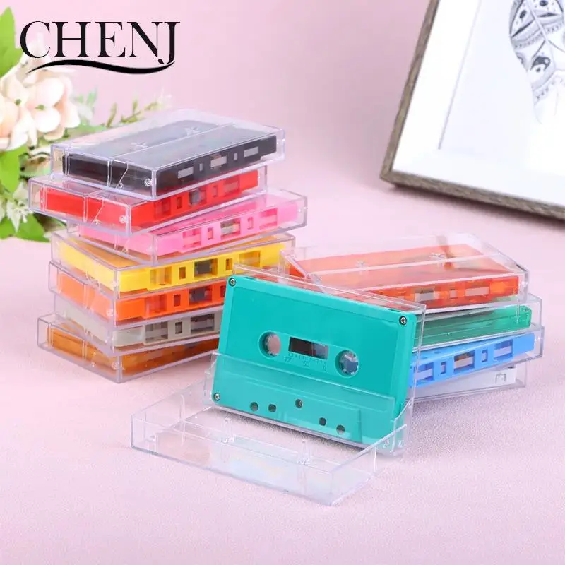 

1Set Standard Cassette Color Blank Tape Player With 45 Minutes Magnetic Audio Tape Clear Storage Box For Speech Music Recording