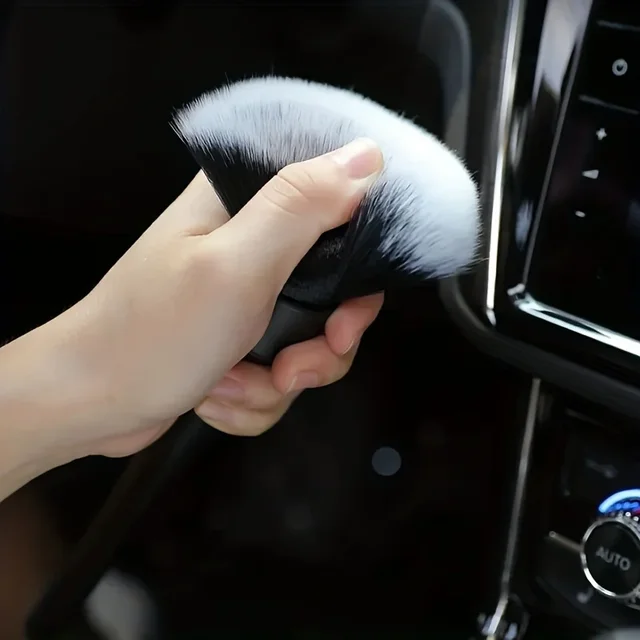 Brosse de détail ultra-douce pour voiture, brosse tative intérieure automatique avec poils synthétiques, plumeau, accessoires de livres automobiles 3