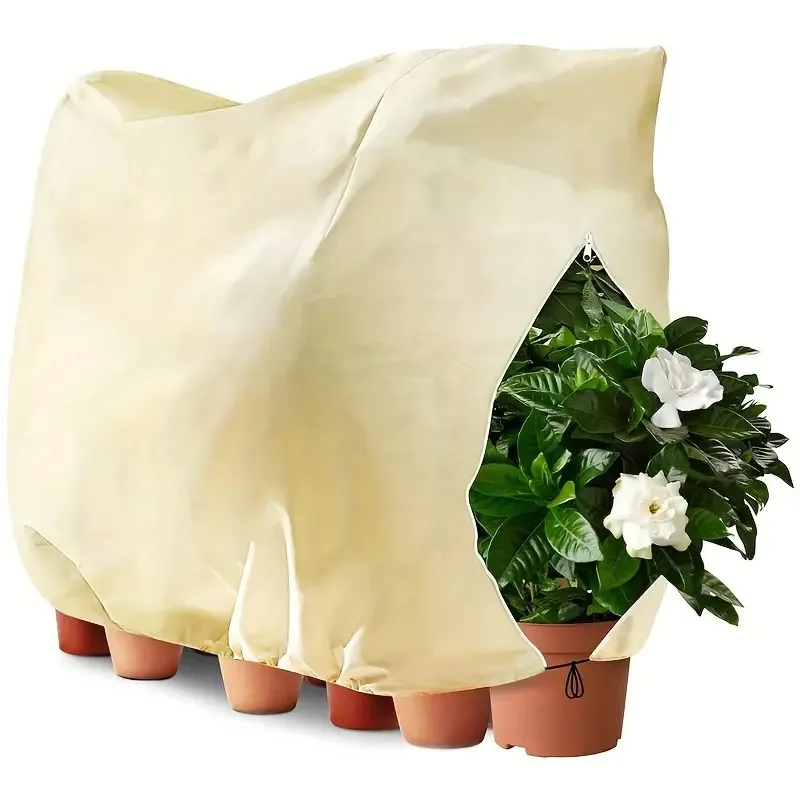 Funda Para Plantas Resistente Al Frío - Protege árboles Y Arbustos En Invierno | Tela No Tejida Transpirable, Con Cordón Ajustable