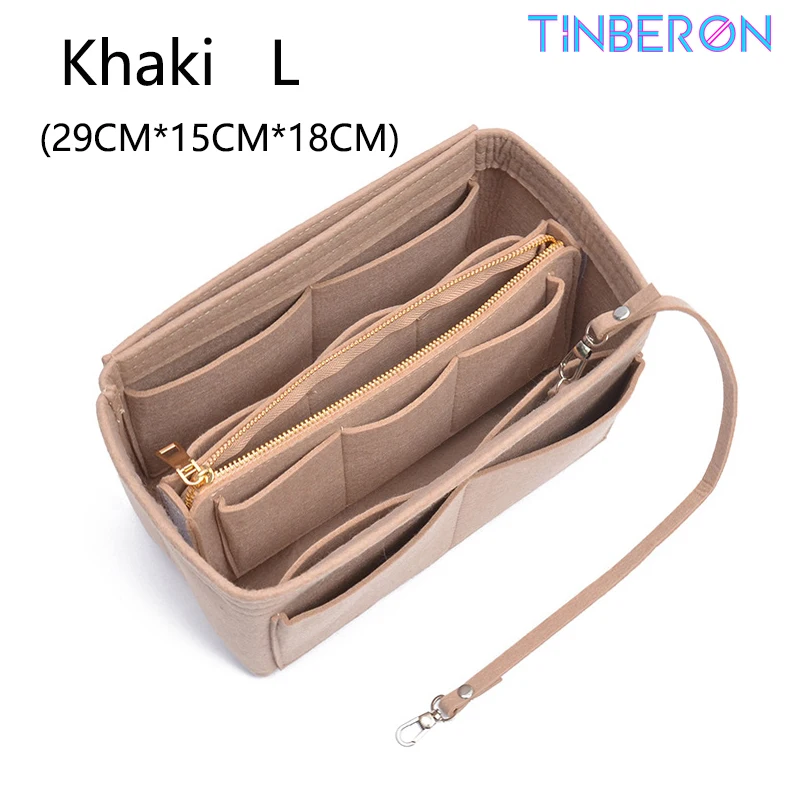 TINBERON Multifunctional Large Capacity Makeup Storage Bag Felt Cloth Liner Bag Travel Insert Portable Bag In Bag Cosmetic Bag yilian travelling bag large capacity short haul portable man luggage multifunctional dry and wet separation fitness bag