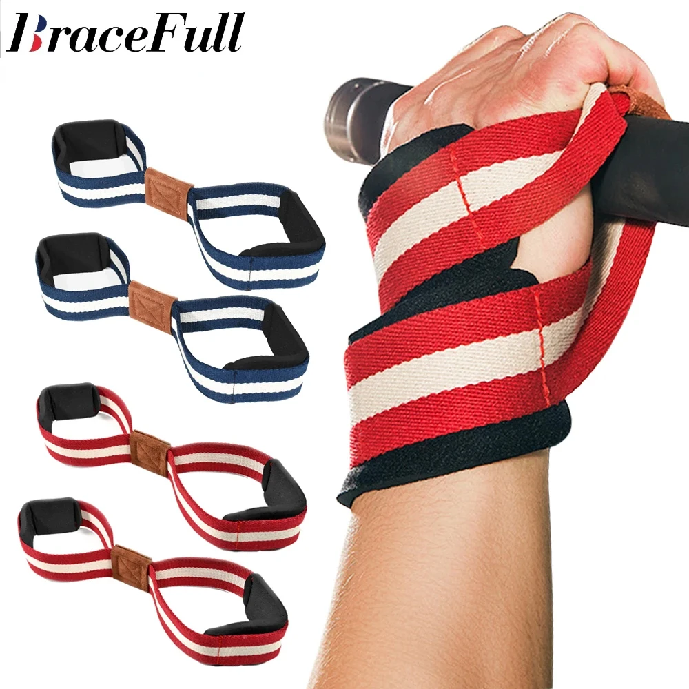 

1Pair Gym Lifting Straps Barbell Deadlift Booster Belt Fitness Anti-slip Hand Wraps Wrist Straps Fitness Training Auxiliary Belt