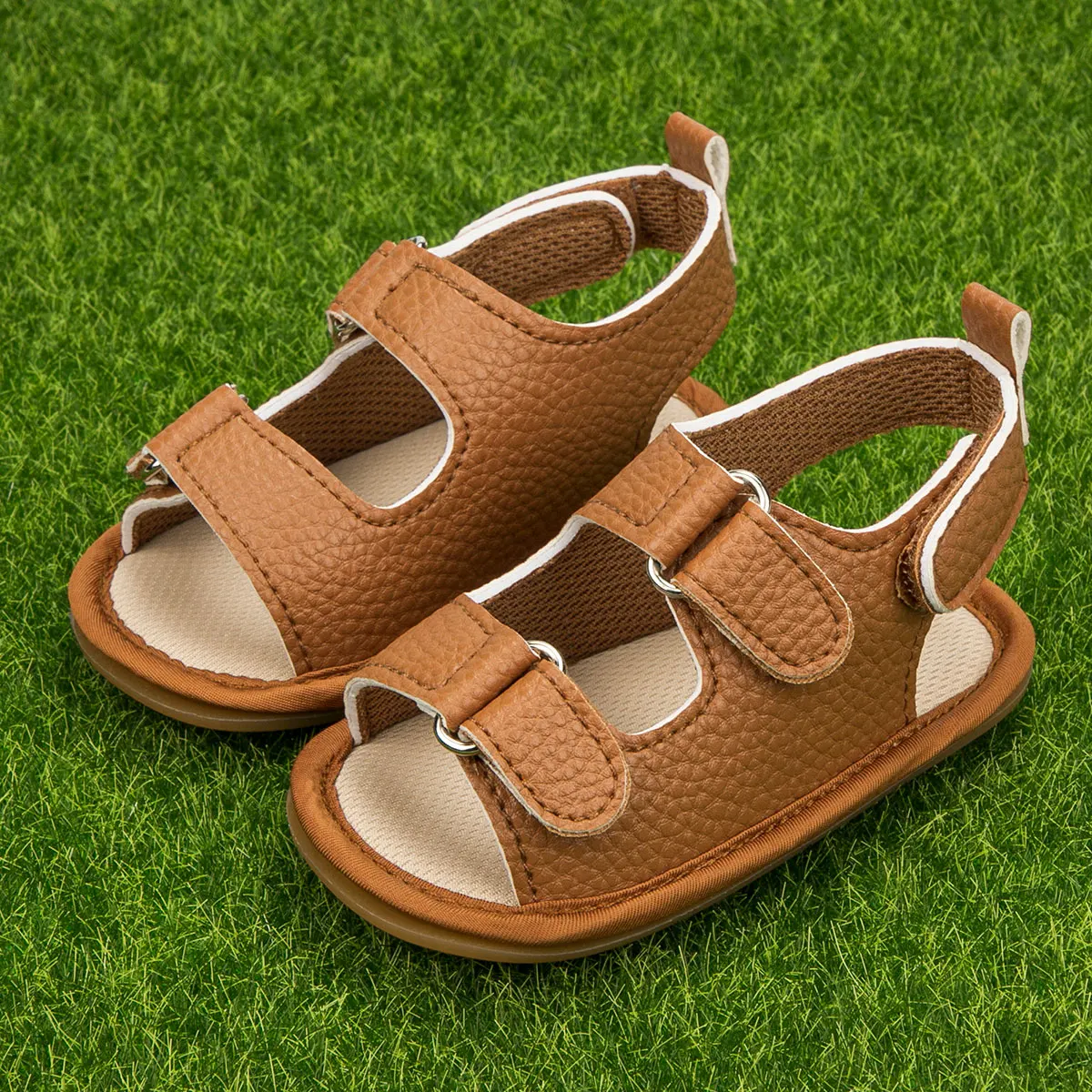 Kids sandals Baby sandals Sandals and clogs Meckior Summer Baby Sandals Baby Shoes PU Leather Rubber Bottom Sole Anti-Slip Infant First Walker Boy Girl Sandals 0-18M