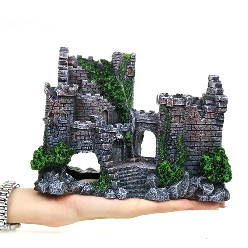 Aquarium Castle Resin Decorations Aquarium Landscaping Castle Fishtanks Decors