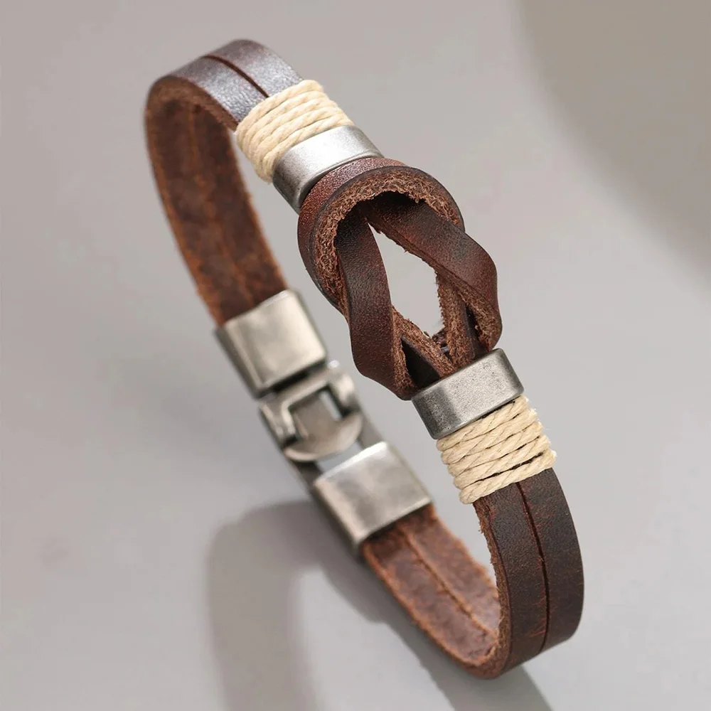 Fashion Jewelry Punk Rock Antique Copper Plated PU Leather Bracelet&Bangle for Women Men Friendship Party Gift bracelet jewelry leather bracelets