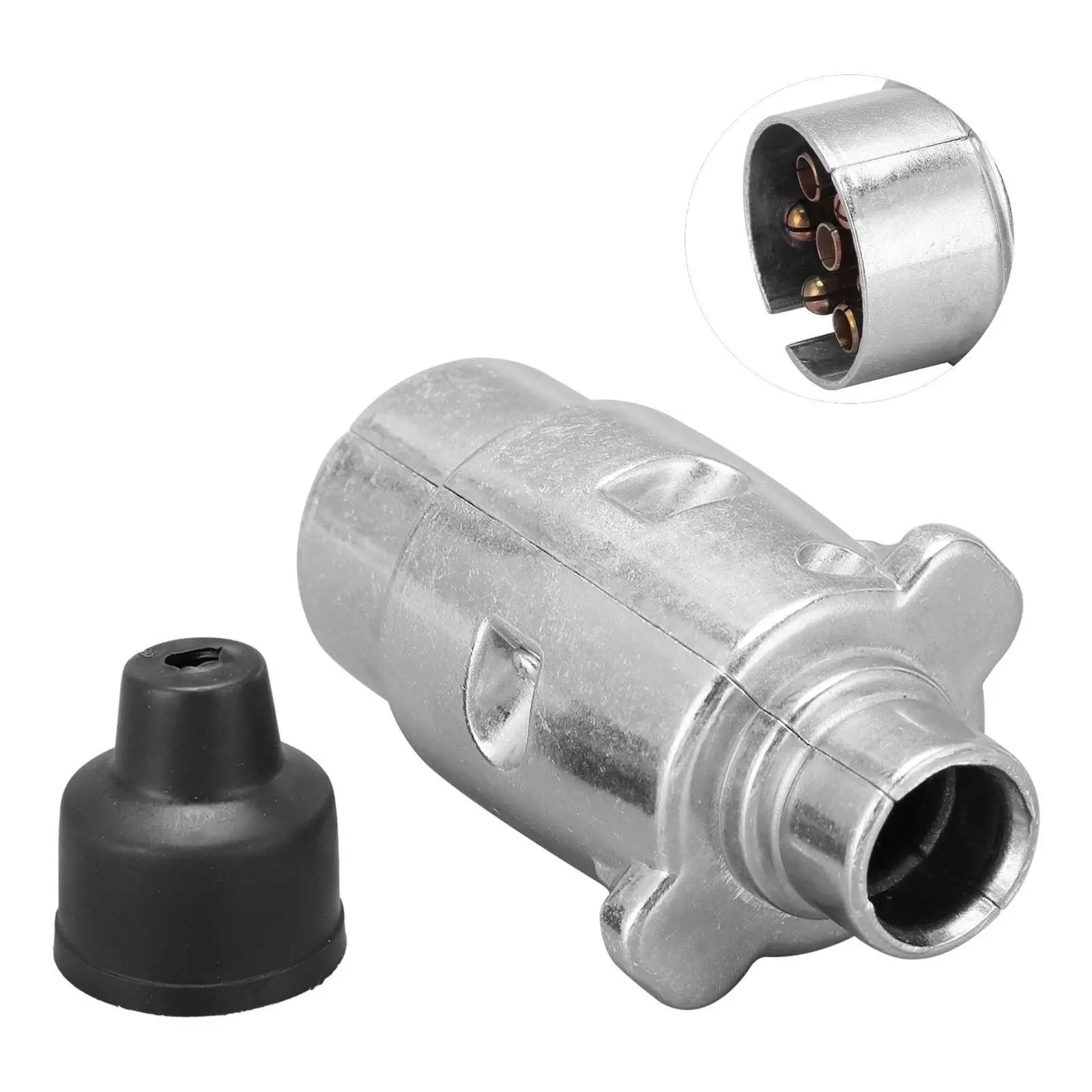 12v 7pin Aluminum Alloy Plug Trailer Connector Plug Socket EU For Cars Boats Accessories trailer plug adapter trailer socket trailer plug socket trailer plug towing adapter towing adaptor