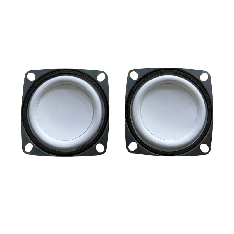 2pcs 2 Inch White PU Edge Full Range Speaker Unit 4 Ohm 3W Portable Audio Loudspeaker For Home Theater DIY High Fidelity