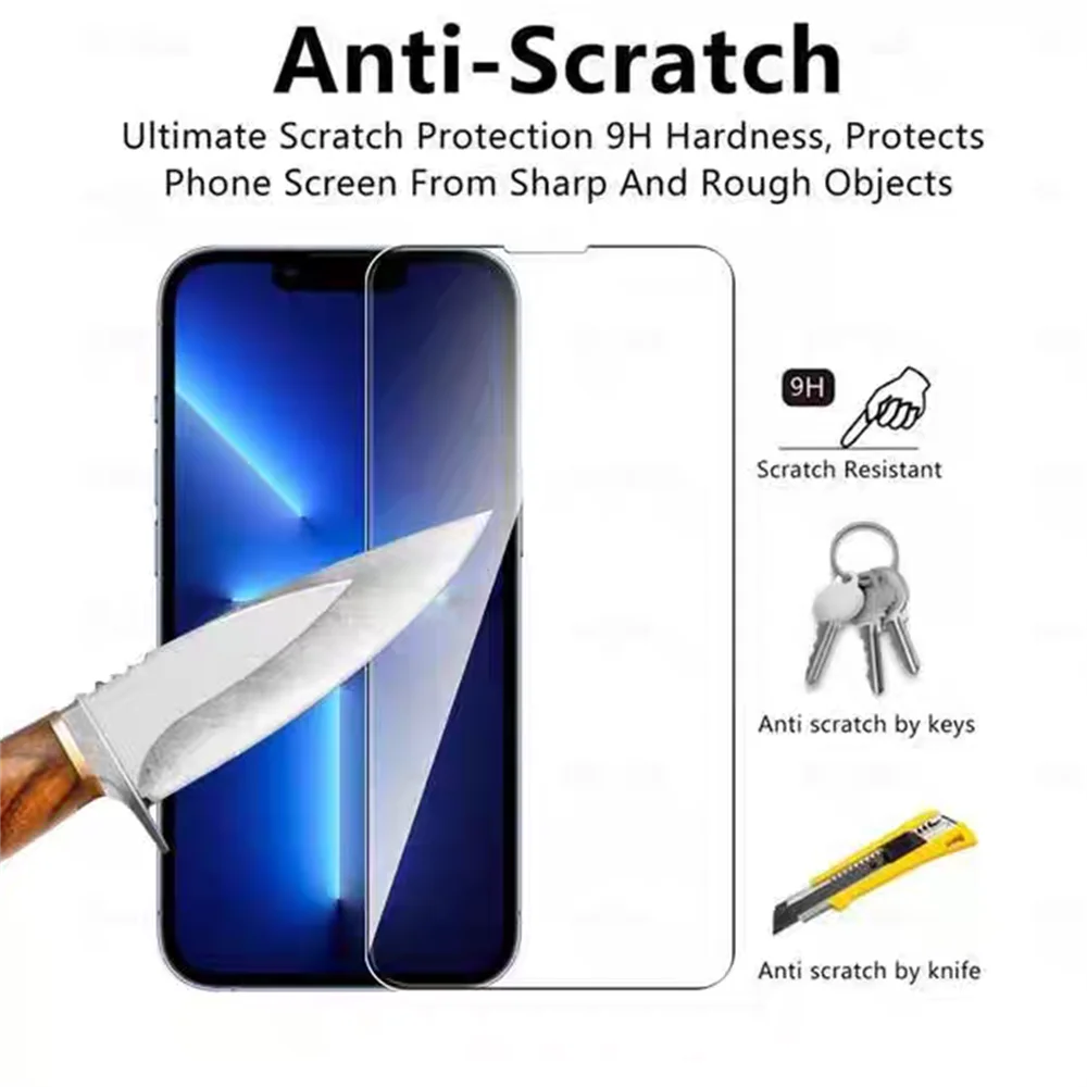 4 Stücke Für iPhone 17 Luftglas iPhone 17 16 15 14 13 12 11Pro Max Gehärtetes Glas Transparent Klar 9H Schutz Displayschutzfolie – Detail 2