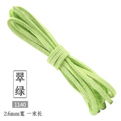 Vibrant Flat Faux Suede Braided Cord for DIY Jewelry and Gift Wrapping - 60 Color Collection, 10 - Yard Length (Emerald green)