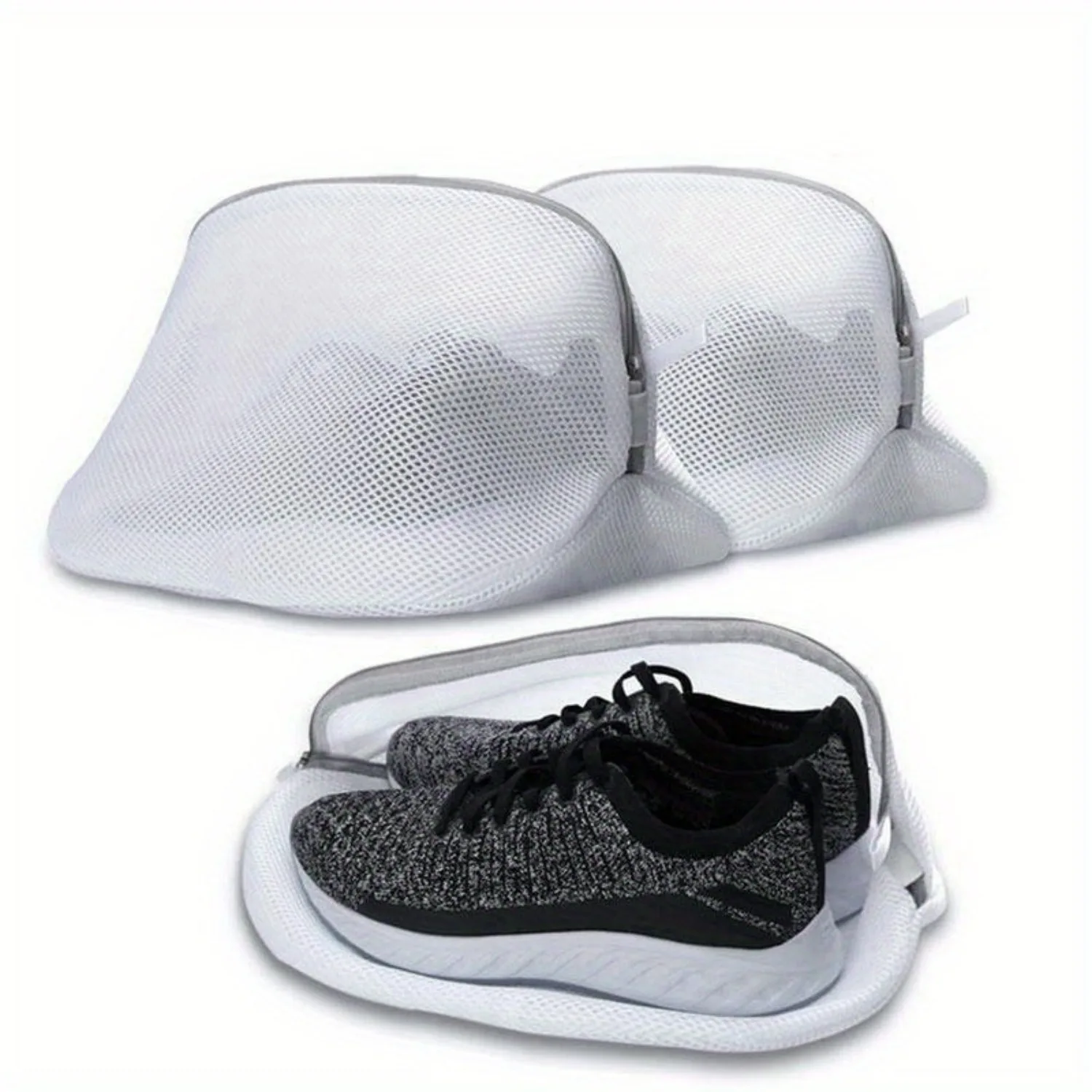 1PC Mesh Laundry Bag Zips Shoe Washing Bag 3