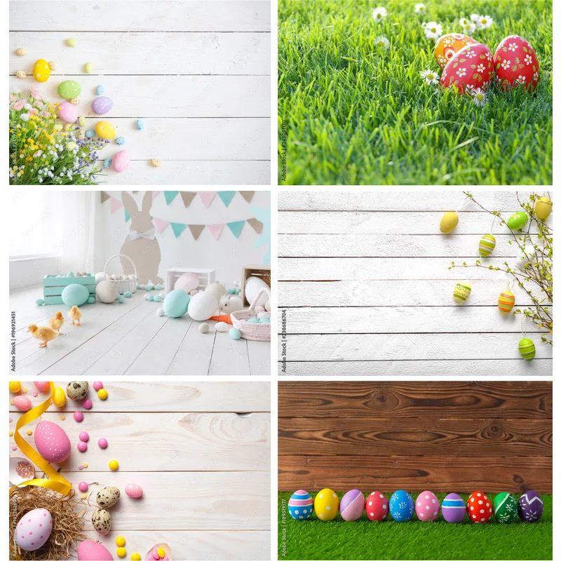 

Easter Eggs Photography Backdrops Photo Studio Props Spring Flowers Child Baby Portrait Photo Backdrops 21126 FHJ-03