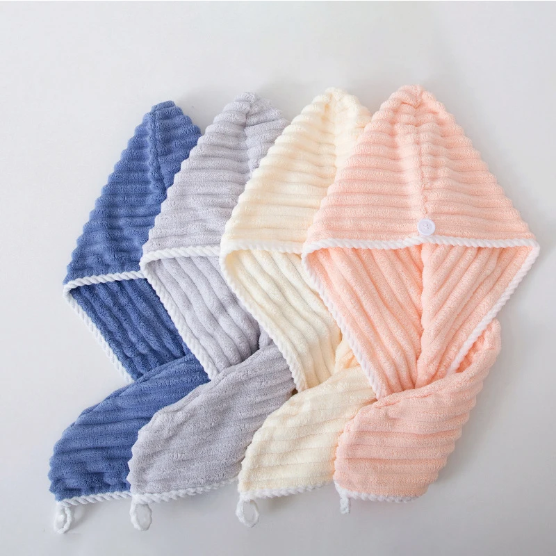 Candy velvet dry hair cap women's coral velvet thickened absorbent quick drying towel headband towel dry hair towel quick drying towel