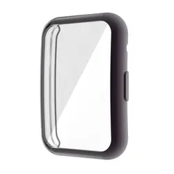 Premium Soft Glass Screen Protector & Full Coverage TPU Case Cover (Grey-)