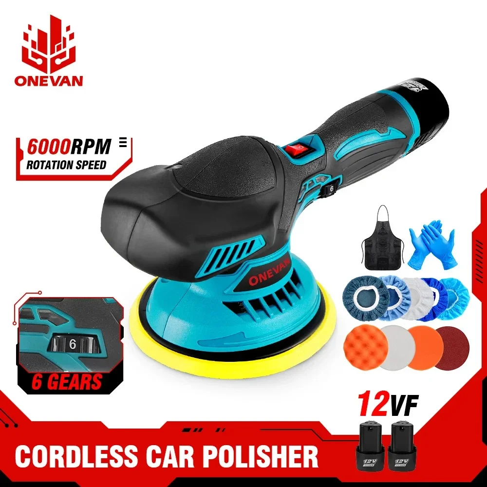 Cordless Car Polisher 6 Gear Speed Adjustable