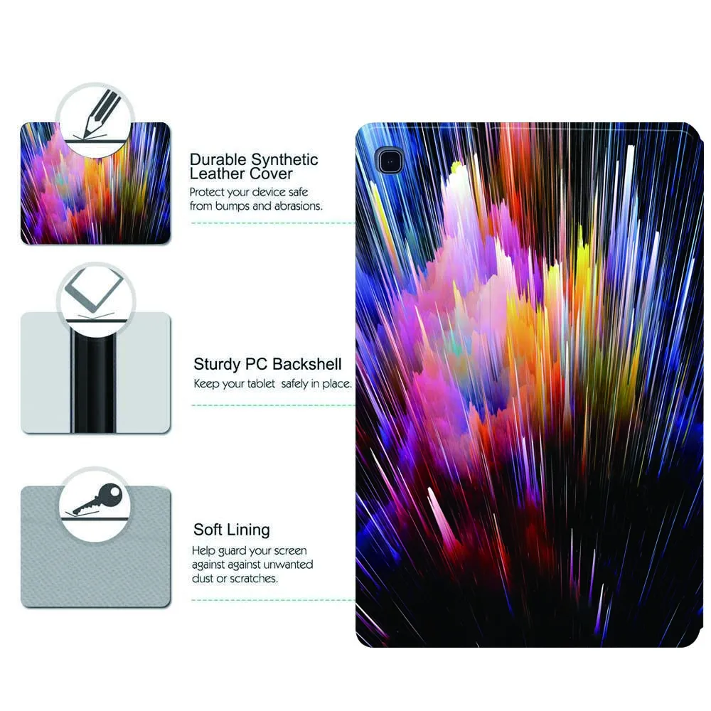 Capa de Suporte para Tablet de Couro Impresso Capa para Samsung Galaxy Tab a a6 10 Tab e S5e s6 Lite 10.4 Tab a 8.02023 - Imagem 6