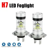 2PCS H7 LED Headlight Conversion Bulbs High Low Lo/high Beam 100W 6000K Super White Lamp High Power LED Headlights Bulbs 1