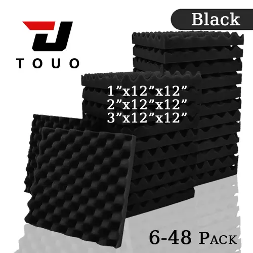 TOUO Acoustic Foam Fireproof Soundproofing Sponge 6/12/24/48 Pcs Egg Crate Soundproof Foam Studio Home Sound-absorbing - Image 14