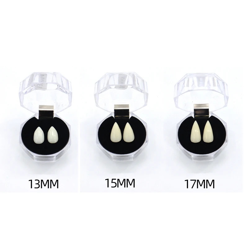 Vampire Fangs Halloween Costume Accessory with Dental Adhesive
