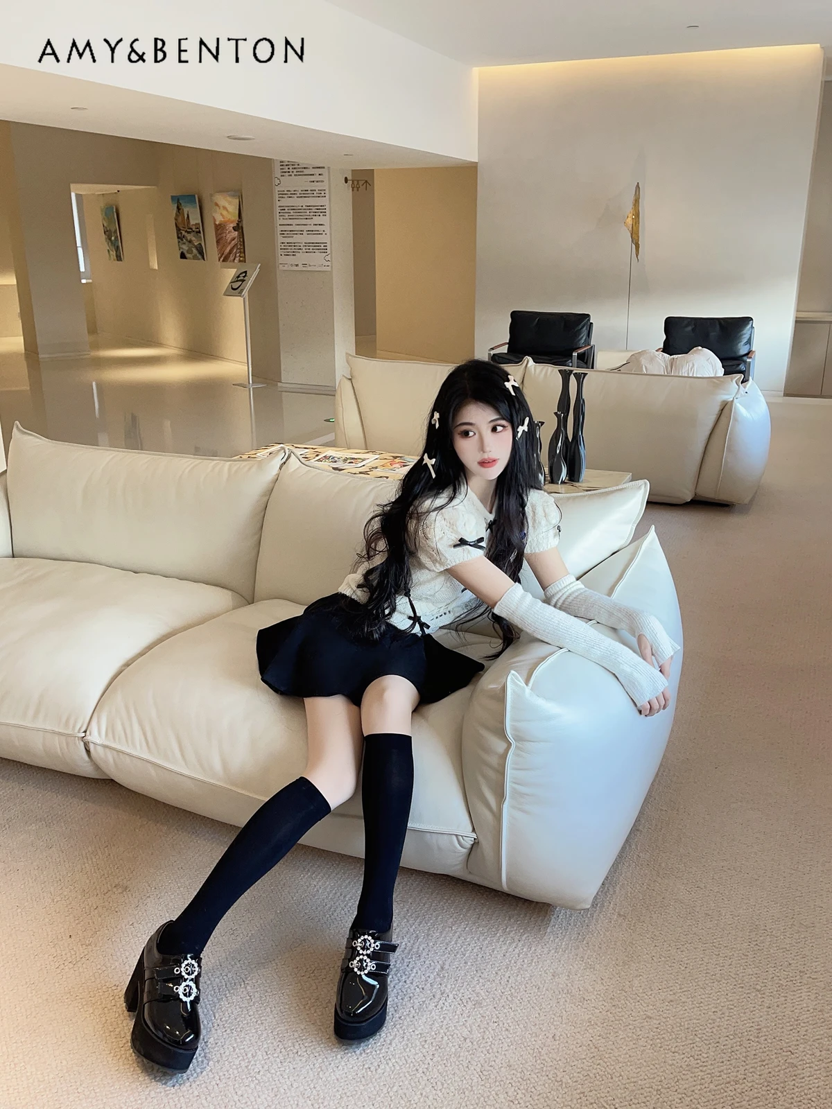 Spring Summer New Japanese Sweet JK Platform Heels All-Match
