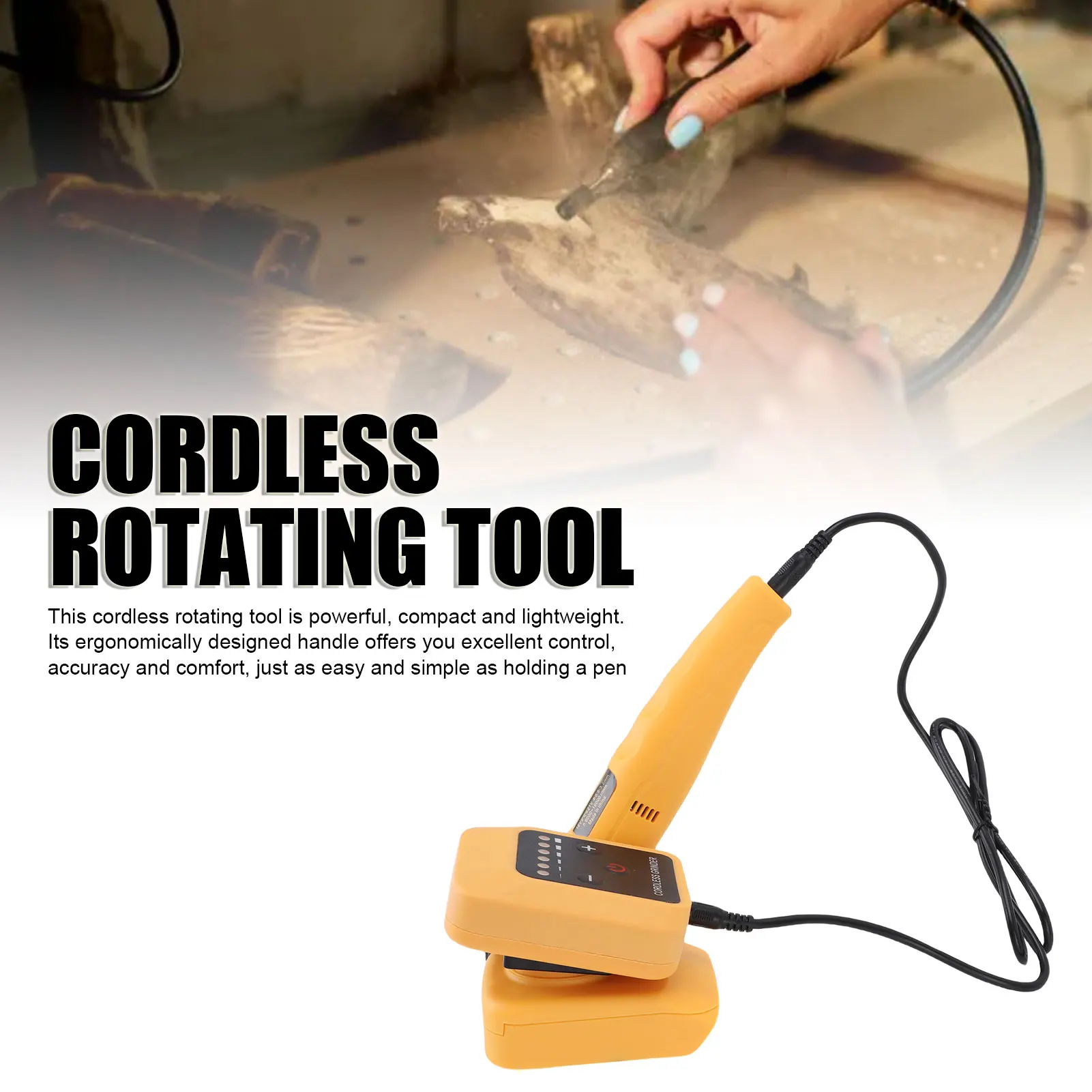 Cordless Rotating Tool Set Powerful Accurate Portable Mini Cordless Rotating Tool Kit Complete USB Type C Output for Polishing