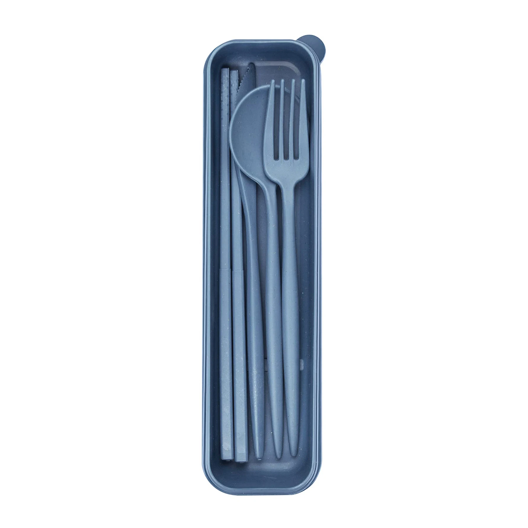 4pcs Travel Cutlery with Box Cutlery Set Chopsticks Fork Spoon Knife with Box Reusable Set